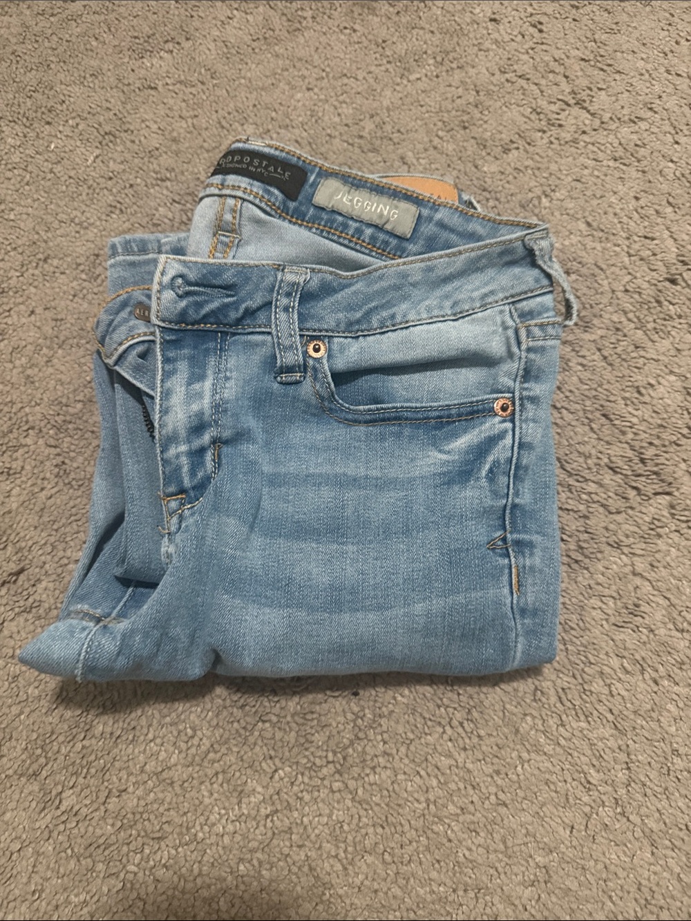 Aeropostale Women's Light Blue Stretch Jeggings